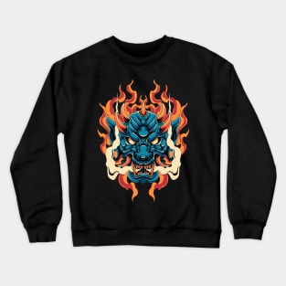 Japanese Demon Mask Crewneck Sweatshirt